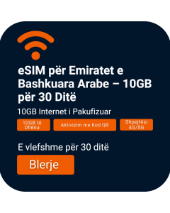 Aktivizo eSIM Të Dhënash për Emiratet e Bashkuara Arabe | 10GB Të Dhëna | 30 Ditë