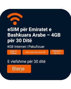 Aktivizo eSIM Të Dhënash 30-Ditëshe për Emiratet e Bashkuara Arabe | 4GB Internet me Shpejtësi të Lartë
