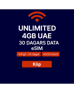 Obegränsad 4GB UAE 30-dagars Data eSIM