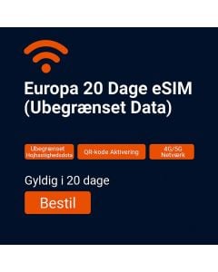eSIM Données Europe Illimitées - 20 Jours