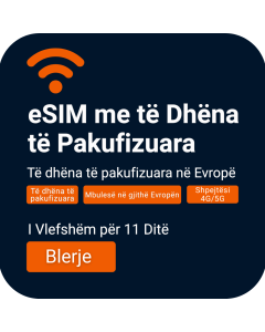 Aktivizo eSIM Të Dhënash të Pakufizuara Evropë | 32 £ | Vlefshmëria 11 Ditë