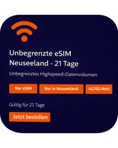 Unbegrenzte eSIM Neuseeland - 21 Tage