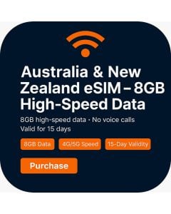 Unlimited Australia and New Zealand, 8GB Data