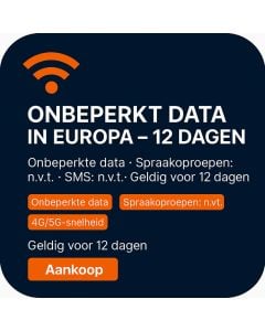 ONBEPERKT DATA IN EUROPA – 12 DAGEN