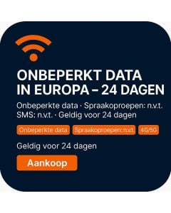 ONBEPERKT DATA IN EUROPA – 24 DAGEN
