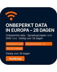 ONBEPERKT DATA IN EUROPA – 28 DAGEN
