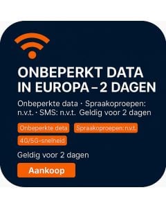 ONBEPERKT DATA IN EUROPA – 2 DAGEN