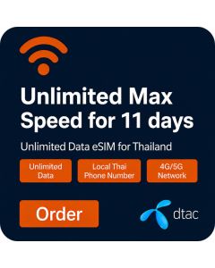 Thailand 11 Days Unlimited Max Speed eSIM