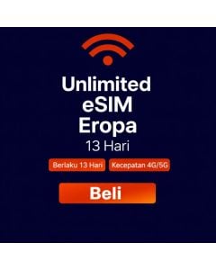 Paket Data Eropa Tanpa Batas selama 13 hari
