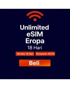 Paket Data Eropa Tanpa Batas 18 Hari