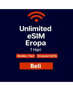 Paket Data Eropa Tanpa Batas - 1 Hari