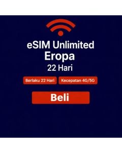 Paket Data Eropa Tanpa Batas selama 22 hari