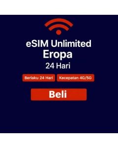 Data internet Eropa tanpa batas selama 24 hari