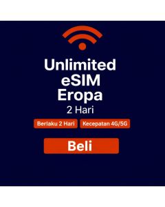 Paket Data Eropa Tanpa Batas - 2 Hari