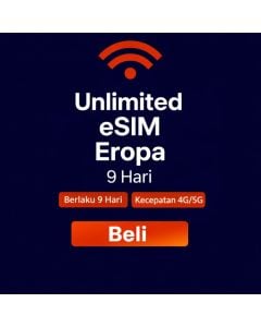 Paket Data Eropa Tanpa Batas - 9 Hari