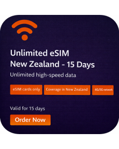 Unlimited eSIM New Zealand - 15 Days