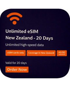 Unlimited eSIM New Zealand - 20 Days