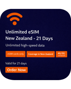 Unlimited eSIM New Zealand - 21 Days