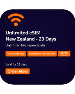 Unlimited eSIM New Zealand - 23 Days