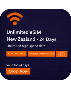 Unlimited eSIM New Zealand - 24 Days