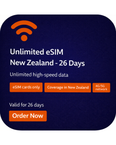 Unlimited eSIM New Zealand - 26 Days