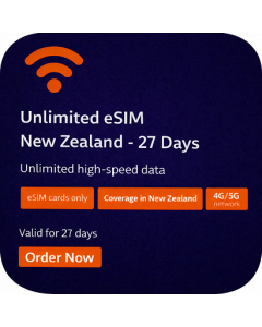 Unlimited eSIM New Zealand - 27 Days