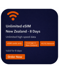 Unlimited eSIM New Zealand - 8 Days