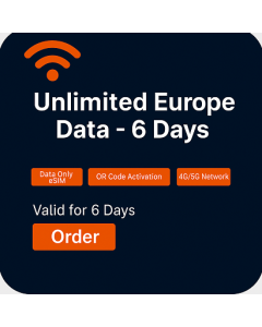 Unlimited Europe Data - 6 Days