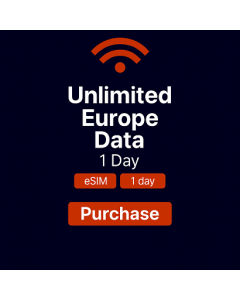 Unlimited Europe Data eSIM - 1 Day