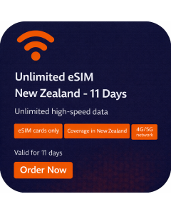 Unlimited New Zealand eSIM - 11 Days 