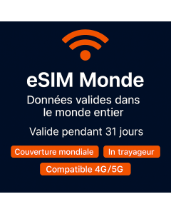 Voyages dans le monde entier eSIM 5 Go