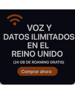 VOZ Y DATOS ILIMITADOS EN EL REINO UNIDO (24 GB DE ROAMING GRATIS)