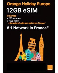 12GB Orange Europe eSIM Card