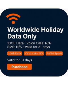 Worldwide Holiday Data Only (10GB Allowance)