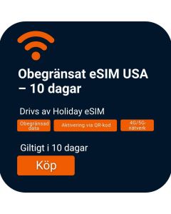 Ontvang Onbeperkte Data eSIM USA: 10-dagen plan