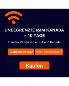 Unbegrenzte eSIM Kanada - 10 Tage