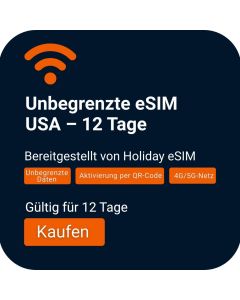 USA eSIM mit unbegrenztem Datenvolumen für 12 Tage kaufen