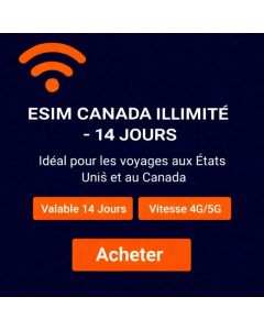 eSIM illimitée CANADA - 14 jours