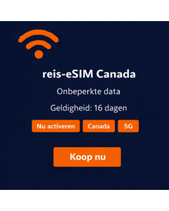 16 dagen onbeperkt gebruik van een Canada eSIM