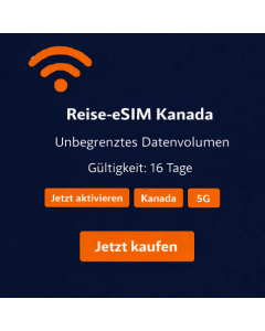 16 Tage unbegrenzte eSIM für Kanada