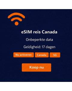 17 dagen onbeperkt gebruik van een Canada eSIM