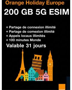 Orange Holiday Europe 200GB eSIM