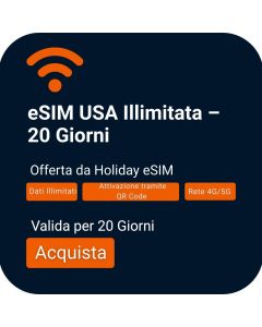 Ordina l'eSIM USA: Dati illimitati per 20 giorni