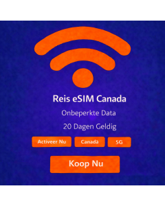 20 dagen onbeperkt gebruik van een Canada eSIM