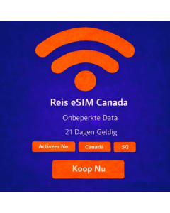 21 dagen onbeperkt gebruik van een Canada eSIM