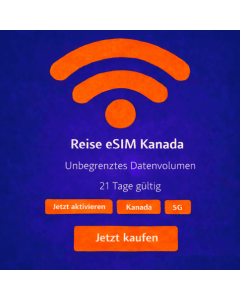 21 Tage unbegrenzte eSIM für Kanada