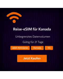 21 Tage unbegrenzte eSIM für Kanada