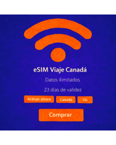 23 días de eSIM ilimitada para Canadá