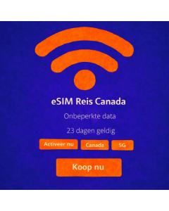 23 dagen onbeperkt gebruik van een Canada eSIM
