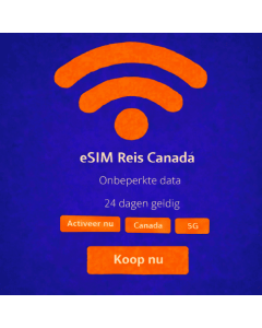 24 dagen onbeperkt gebruik van een Canada eSIM